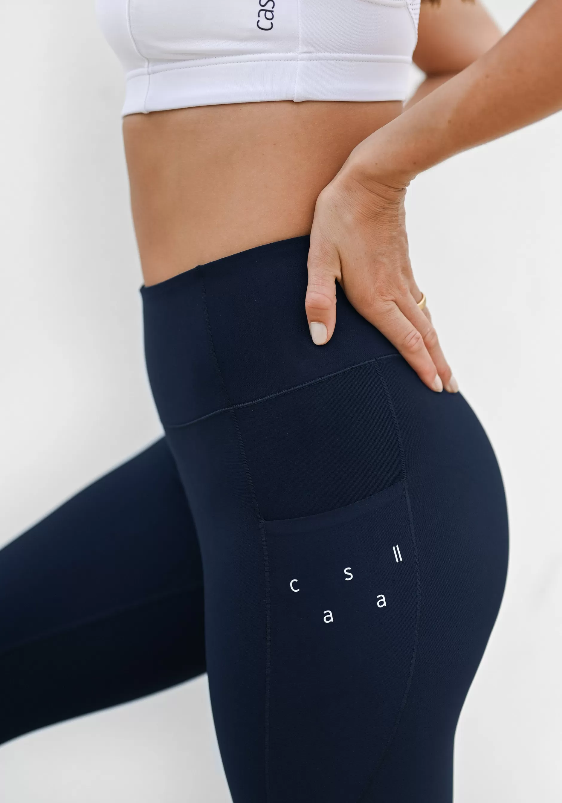 Hot Casall Pure Pocket High Waist Tights - Core Blue