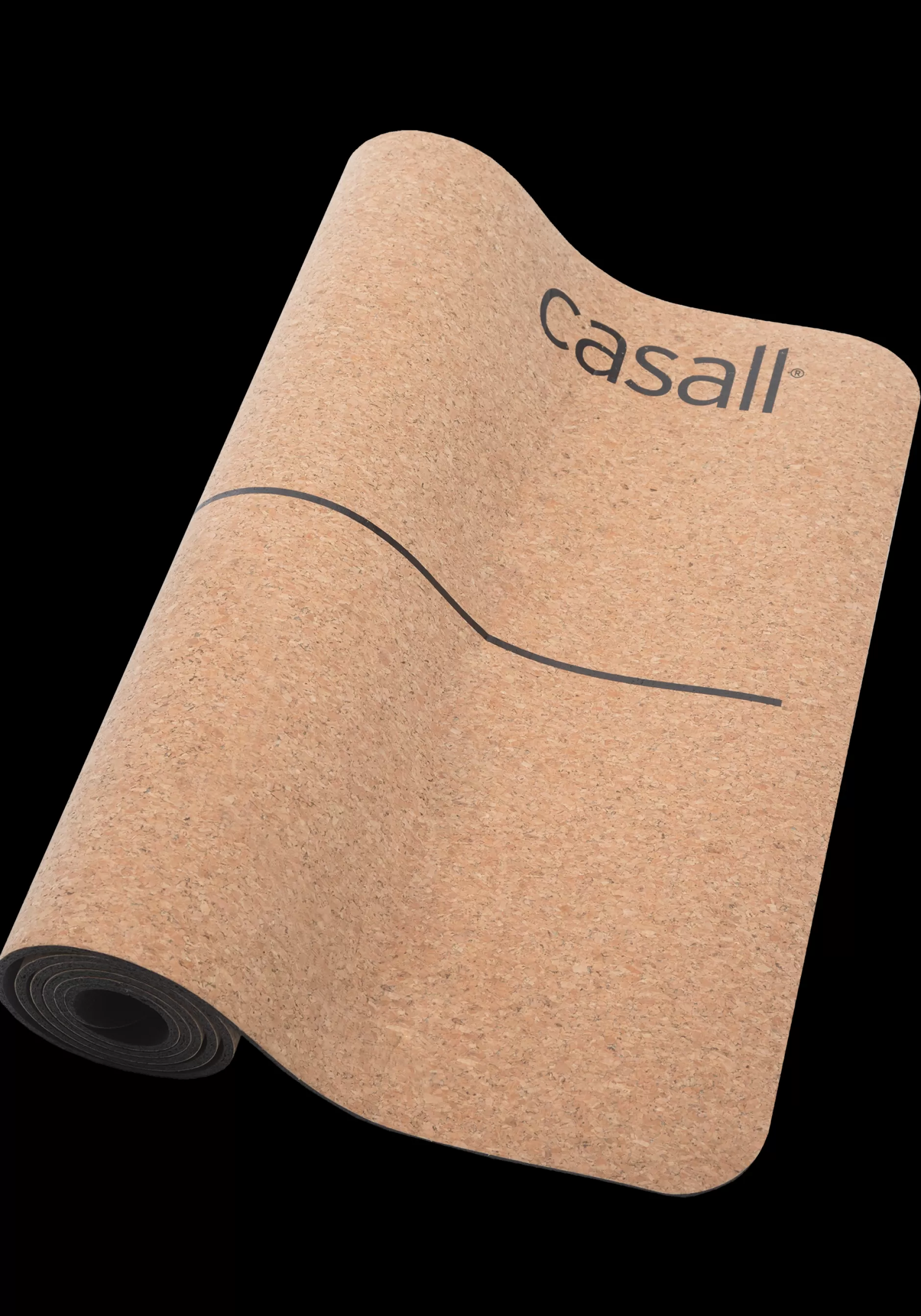 Discount Casall Yoga Mat Natural Cork 5mm - Natural cork/black